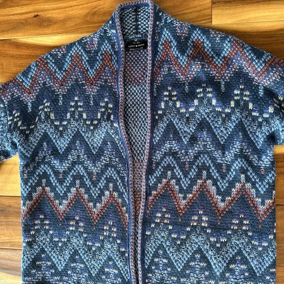 Lucky Brand Boho Print Mid Length Cardigan Duster Sweater size Small - Picture 5 of 8